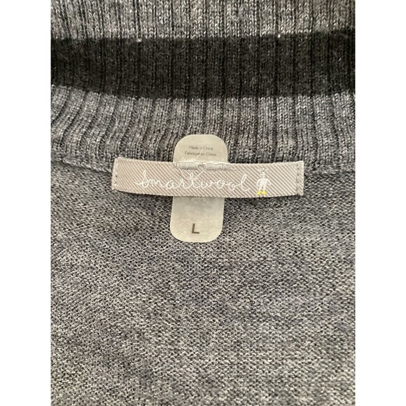 Smartwool Sweater Men’s L Gray Kiva Ridge Half-Zip Merino Wool Pullover Preppy - Picture 7 of 11